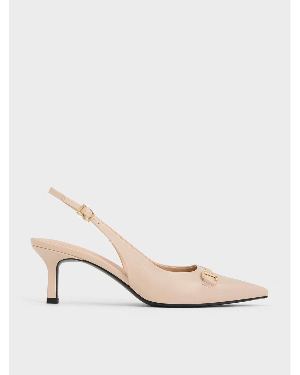 Charles & Keith Natural Leslie Slingback Pumps