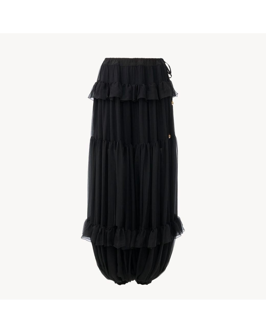 Chloé Black Fluid Pleated Trousers