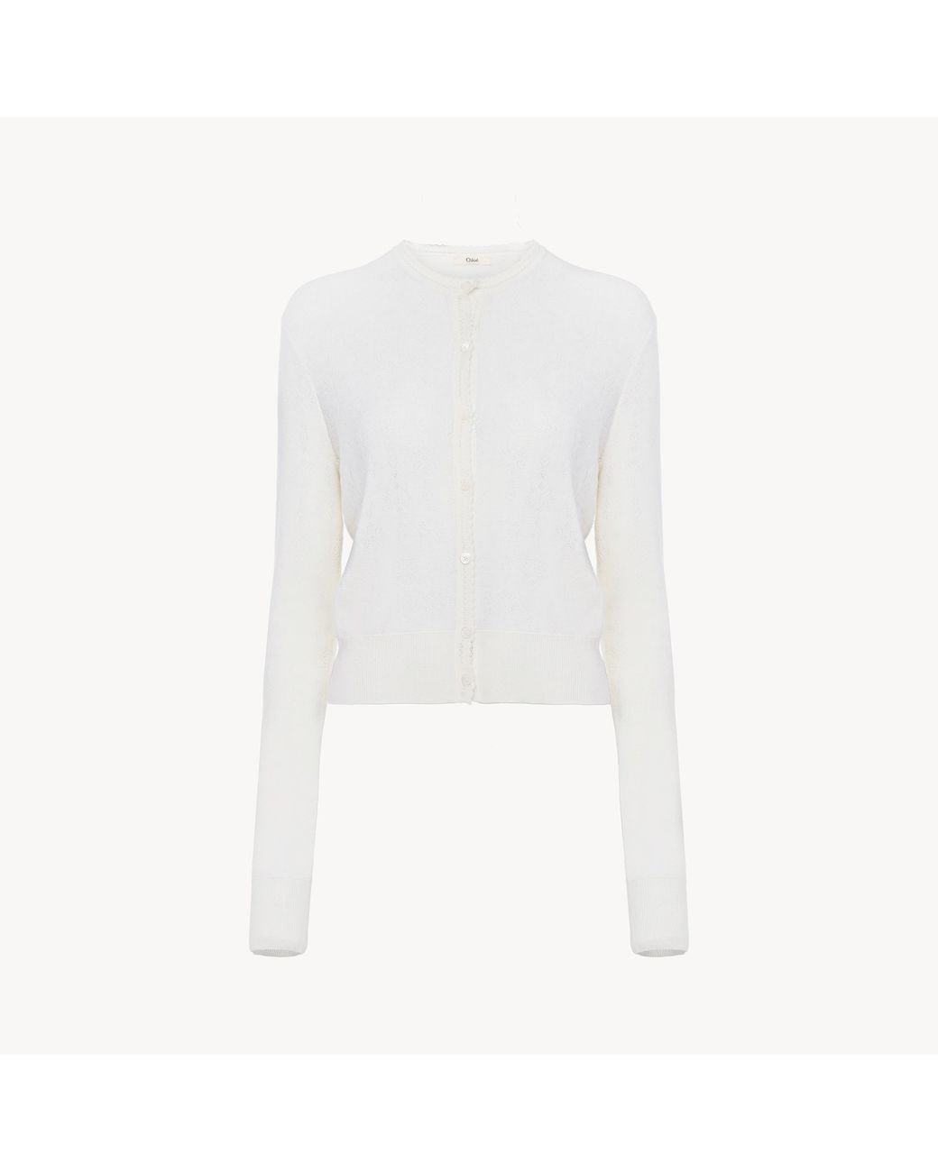 Chloé White Fitted Cardigan
