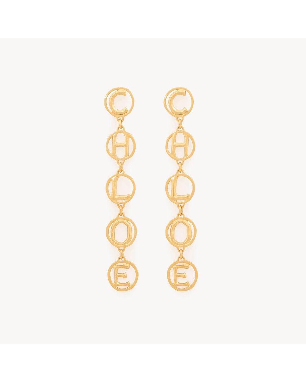 Boucles D'Oreilles Script Chloé en coloris Metallic