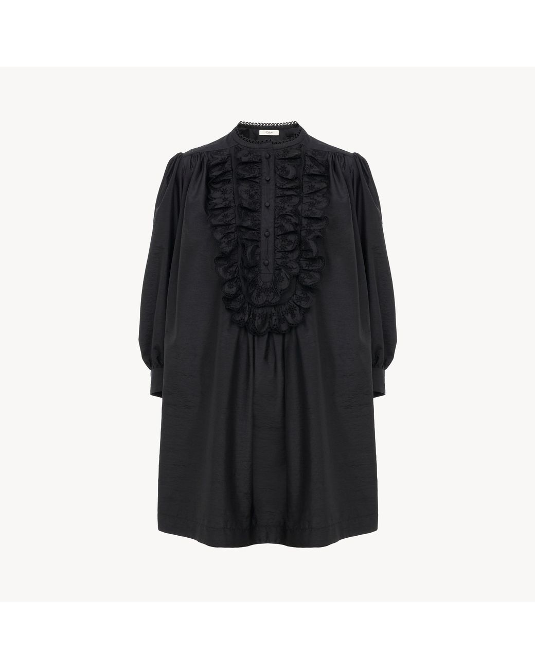 Chloé Black Long-Sleeve Mini Dress