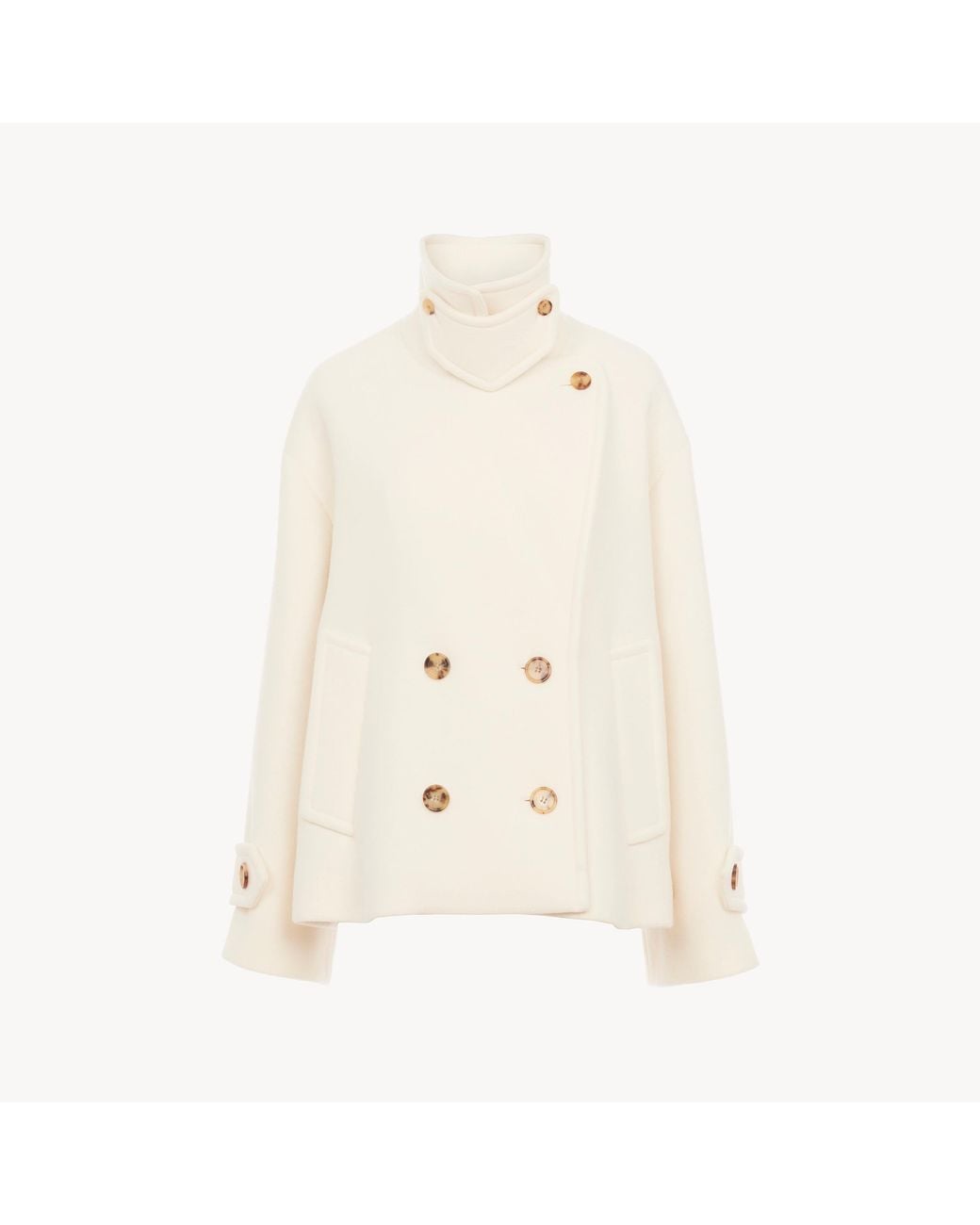 Chloé Natural Oversized Short Coat