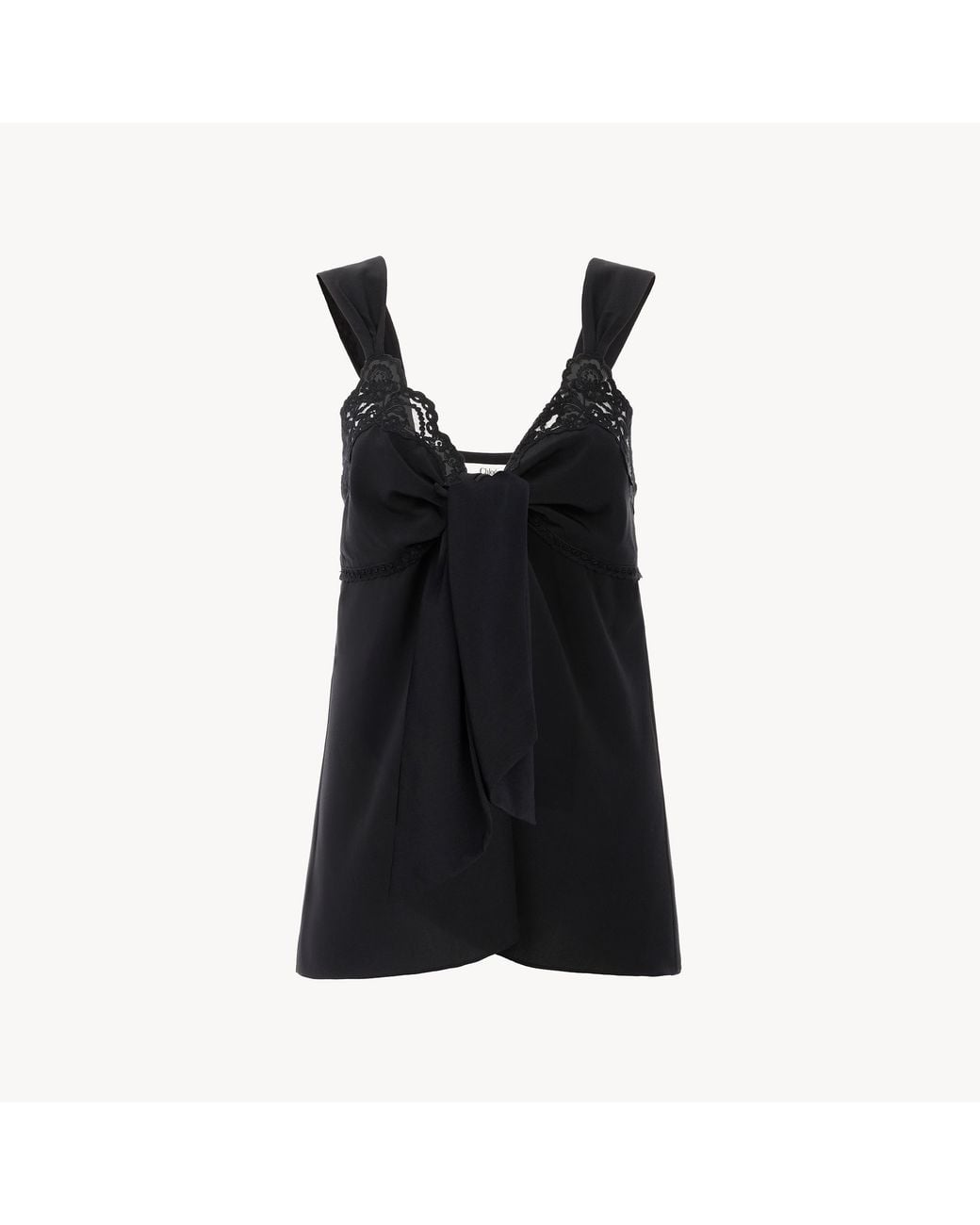 Chloé Black Fluid Lingerie Top