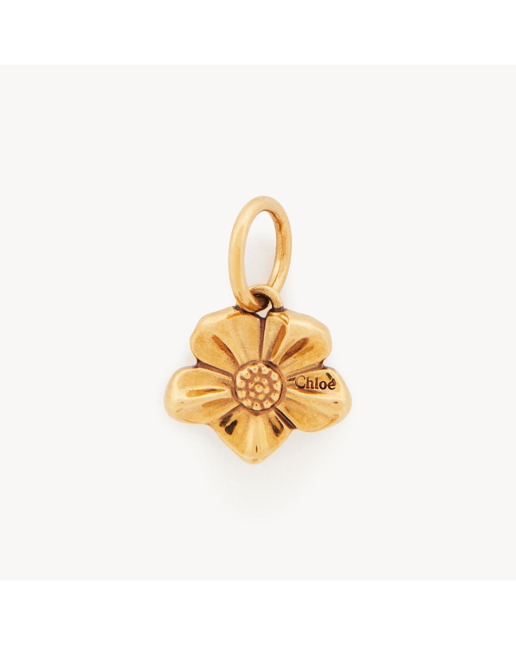 Chloé Metallic Alphabet Flower Charm