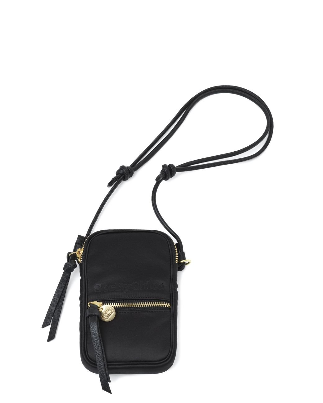 See By Chloé See By Chloé Essential Phone Holder With Strap in Black