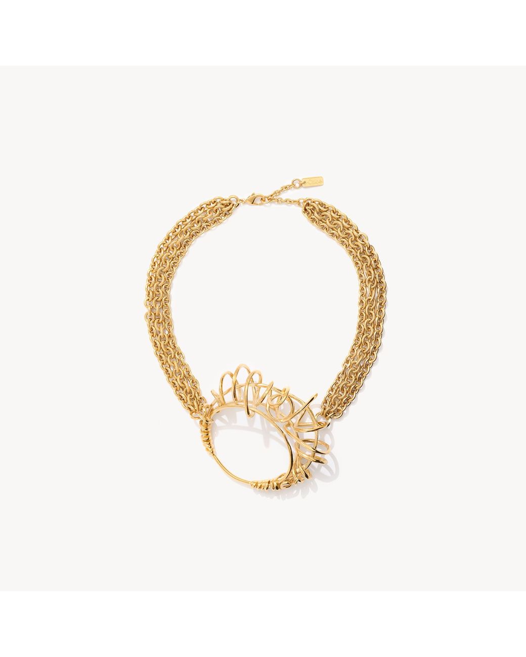 Chloé Metallic The Tulip Scarf Necklace