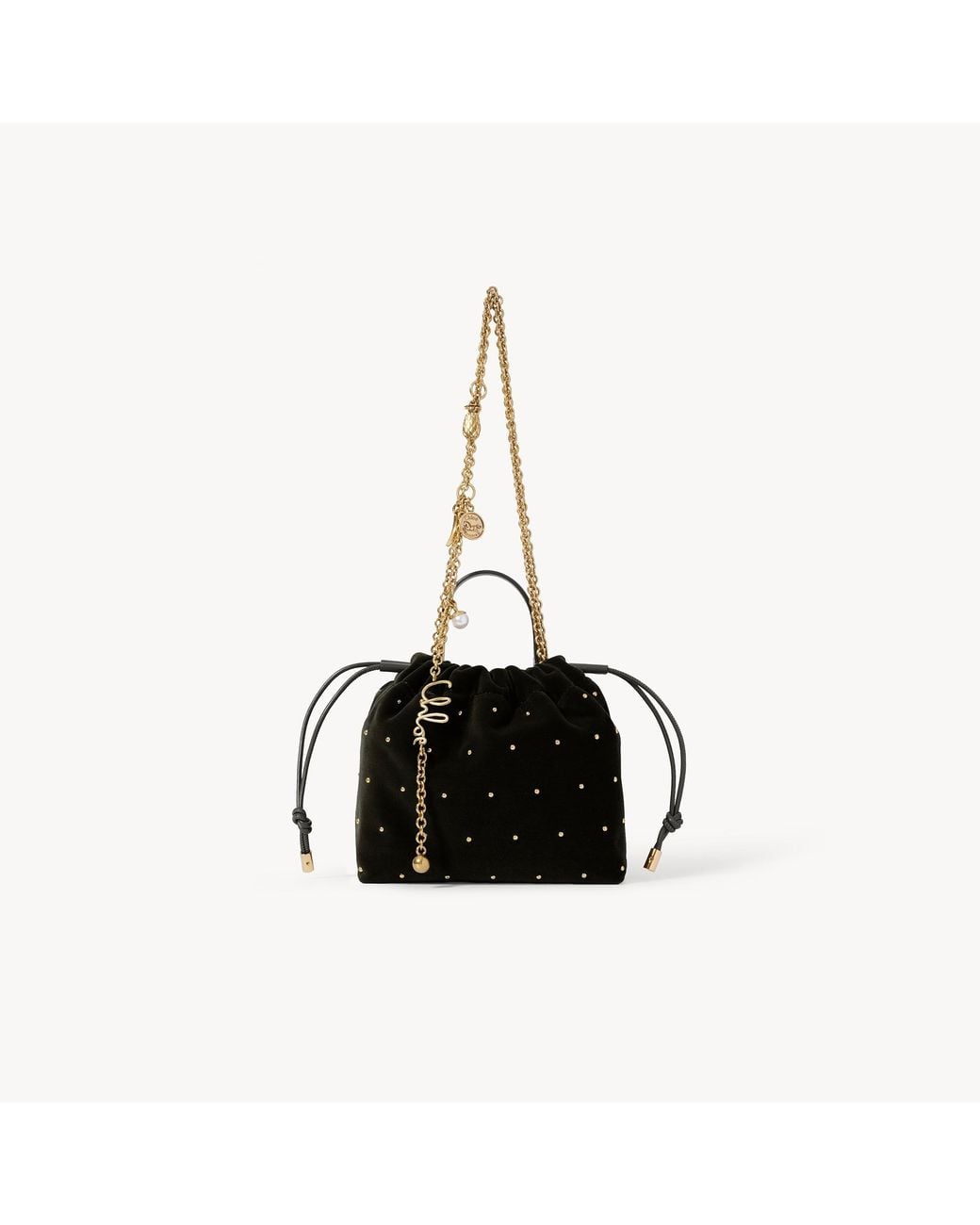 Chloé Black Mini Icons Shoulder Bag With Chain