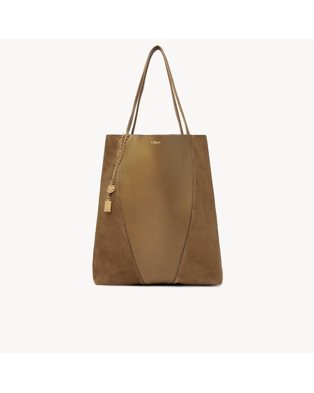 Chloé Brown Large Spin Tote Bag