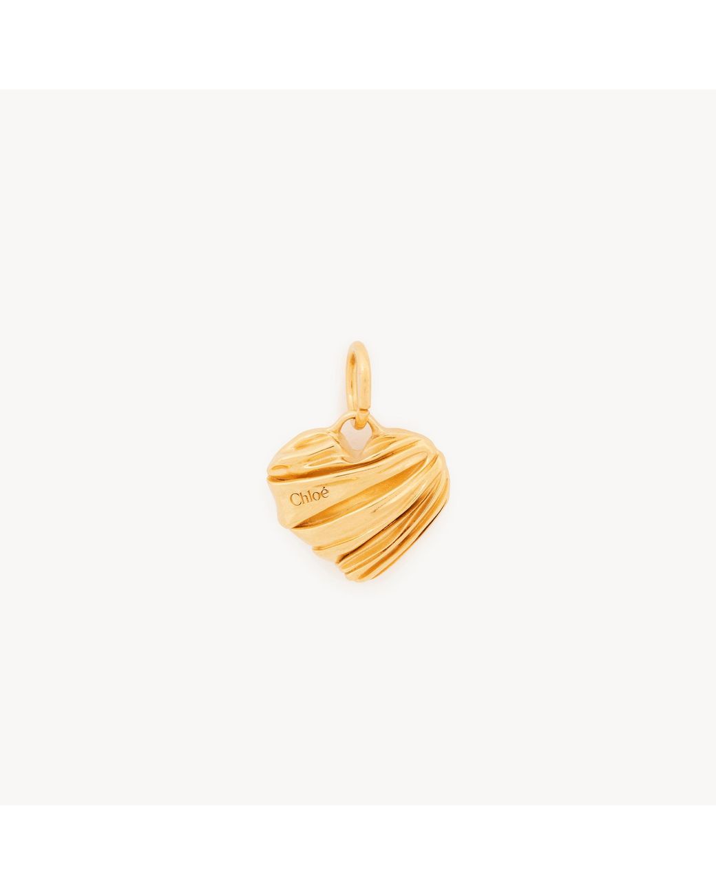 Chloé Metallic Pleated Heart Charm