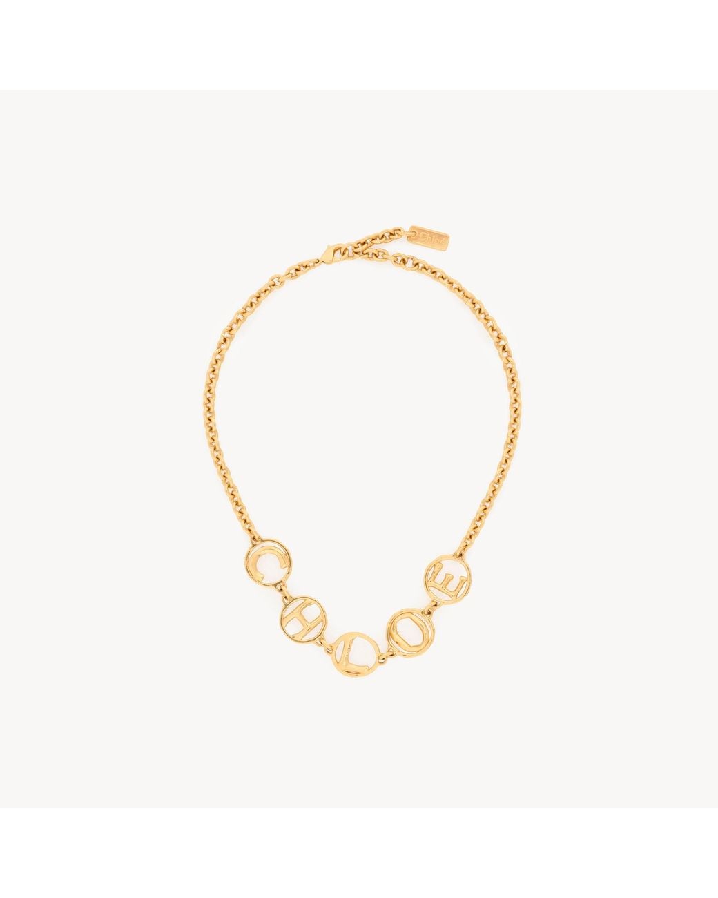 Choker Script Chloé en coloris Metallic