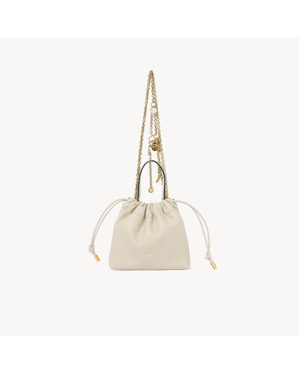 Chloé Natural Mini Icons Shoulder Bag With Chain
