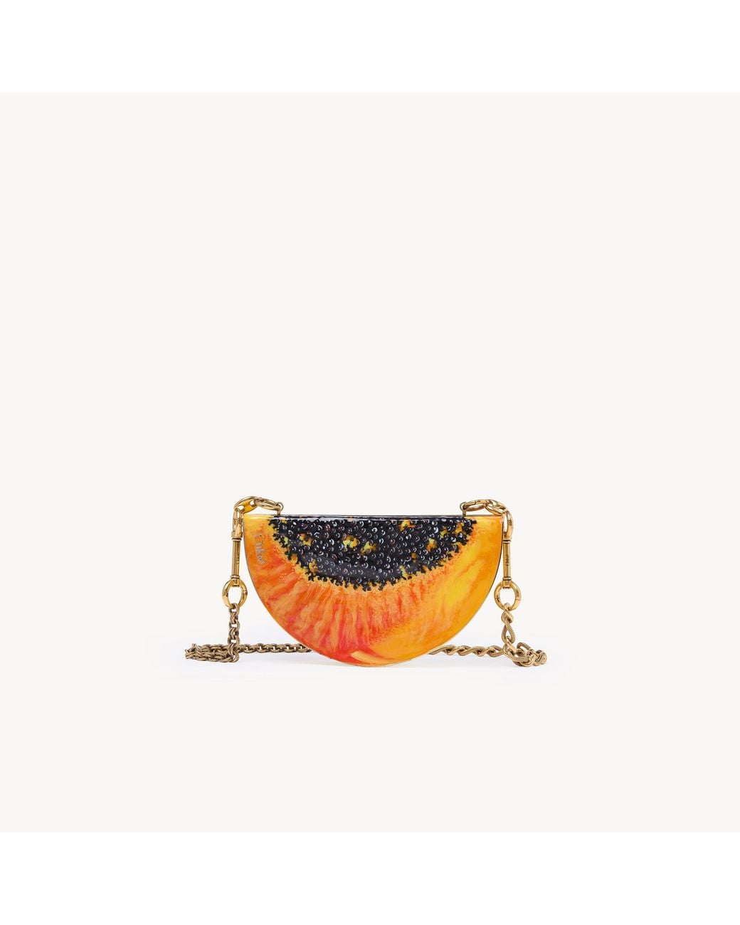 Chloé Multicolor Tropicus Papaya Minaudière