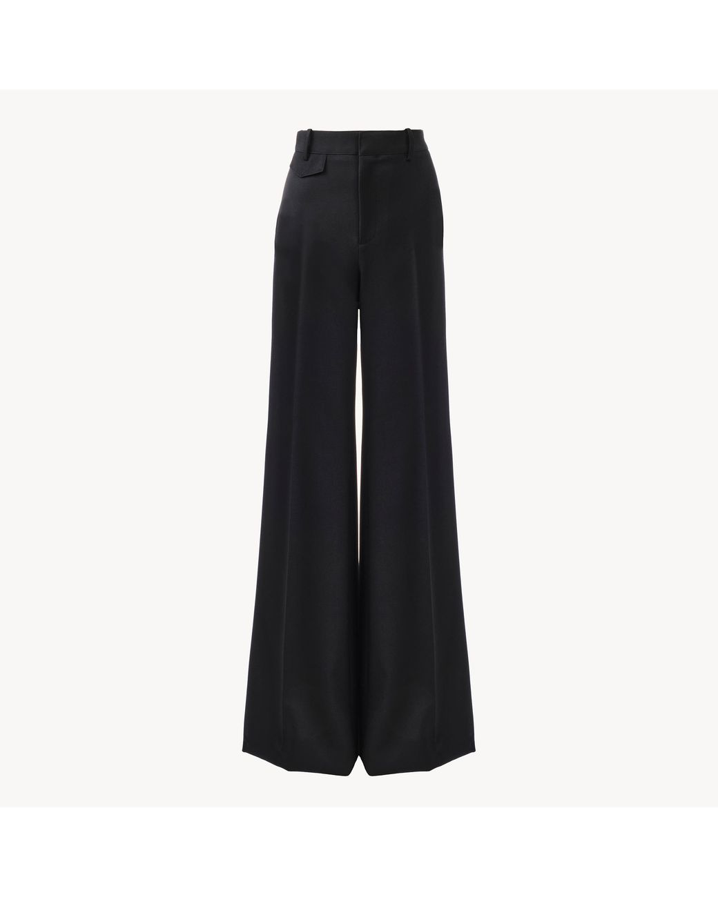Chloé Black High-rise Flared Pants In Wool Grain De Poudre