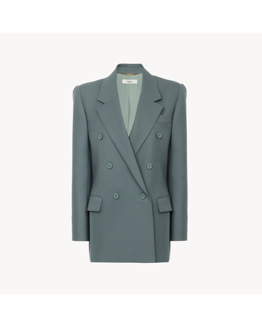 Chloé Blue Double-Breasted Tailored Jacket