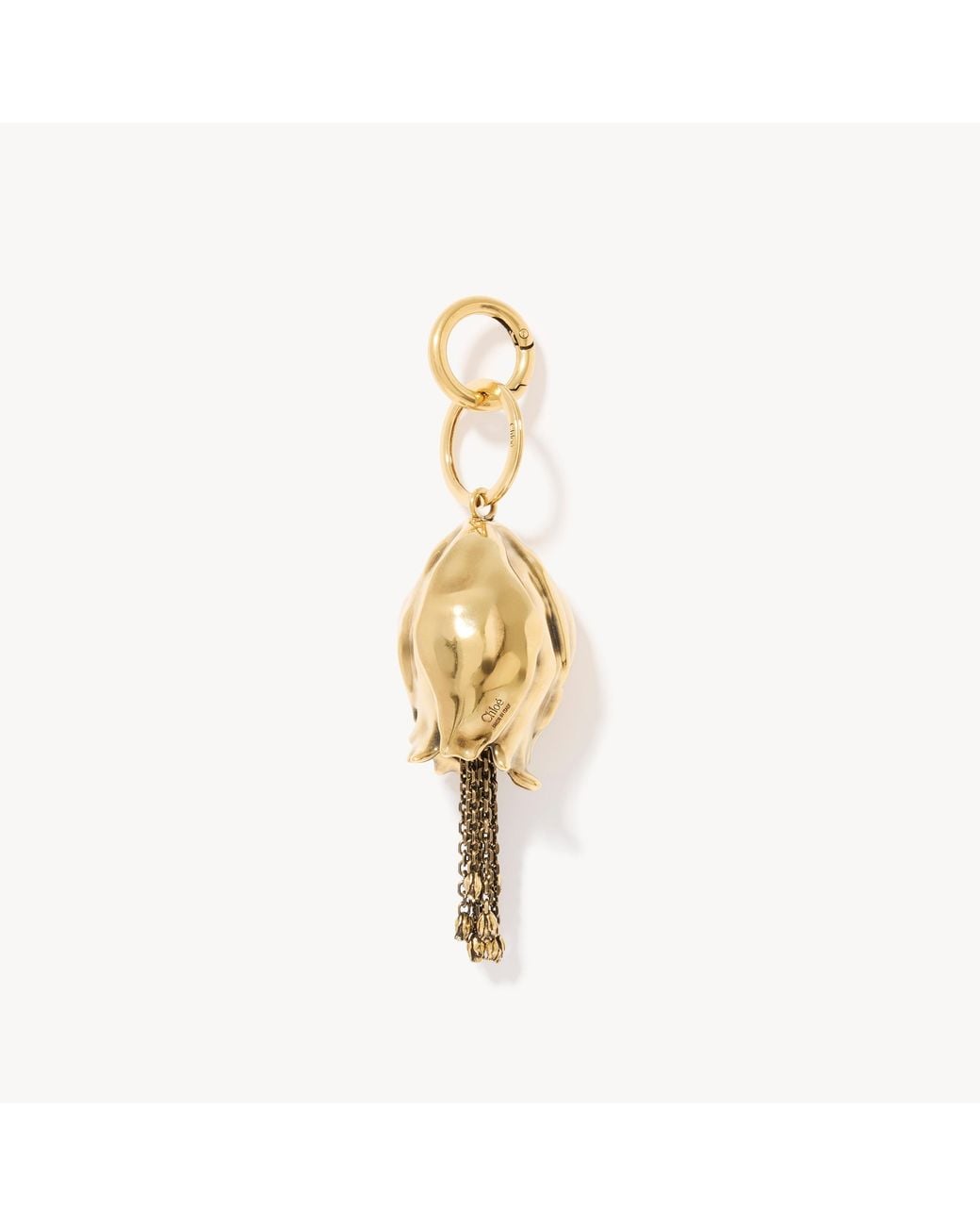 Chloé Metallic Symbols Tulip & Mini Tulips Key Ring Bag Charm