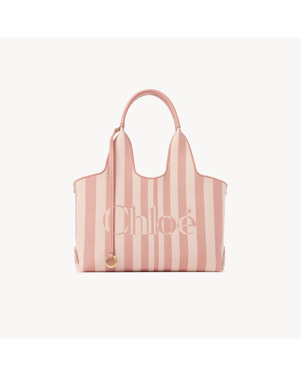 Chloé Pink Stripy East-West Tote Bag