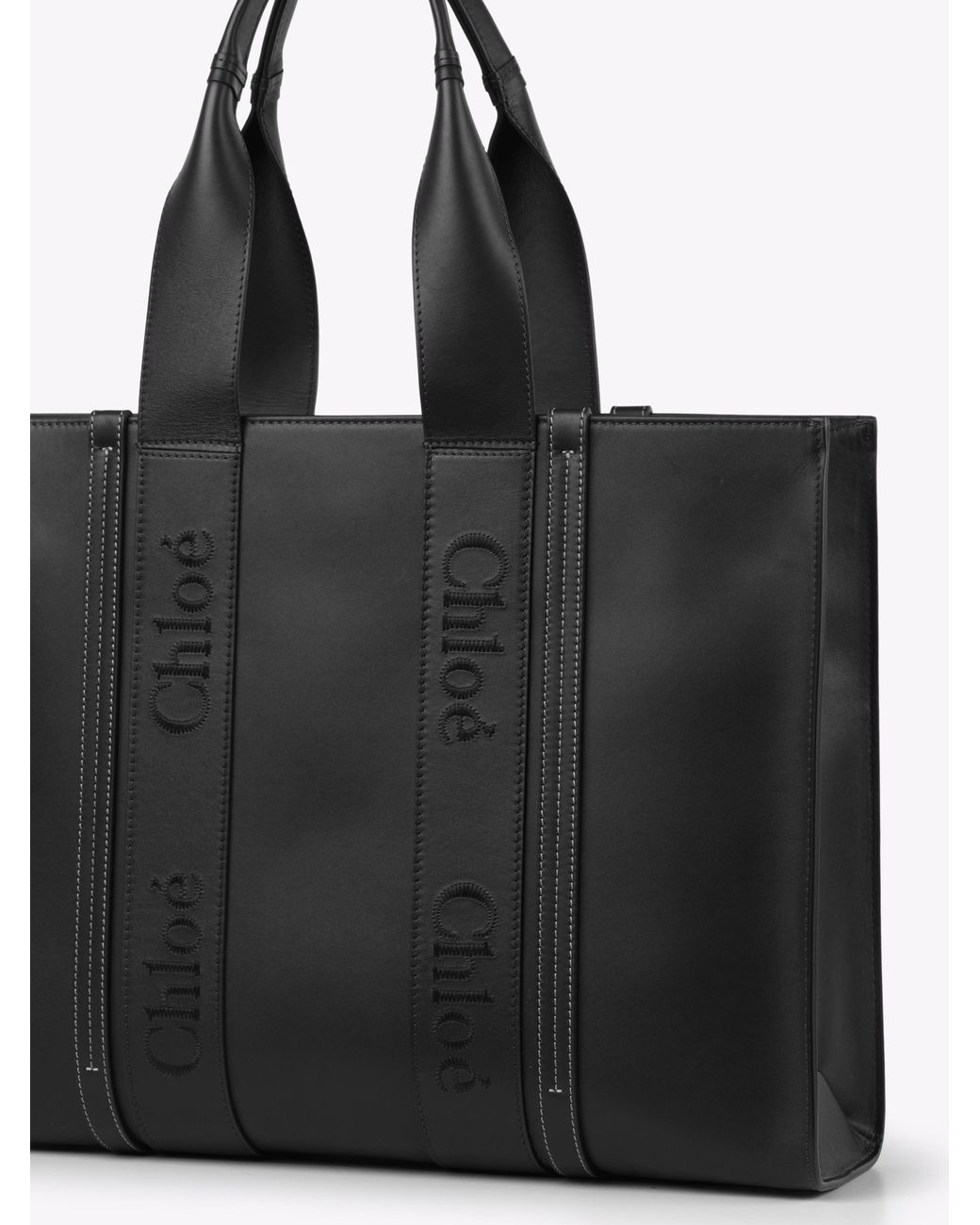 Chloé Large Woody Tote Bag in Black | Lyst