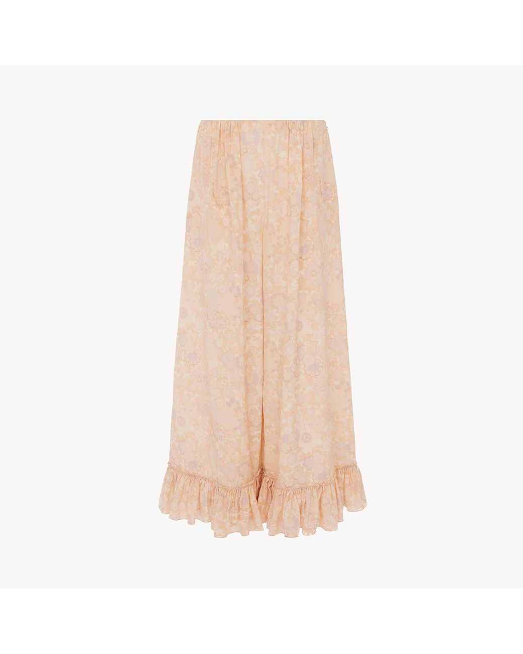 Chloé Natural Cropped Fluid Trousers