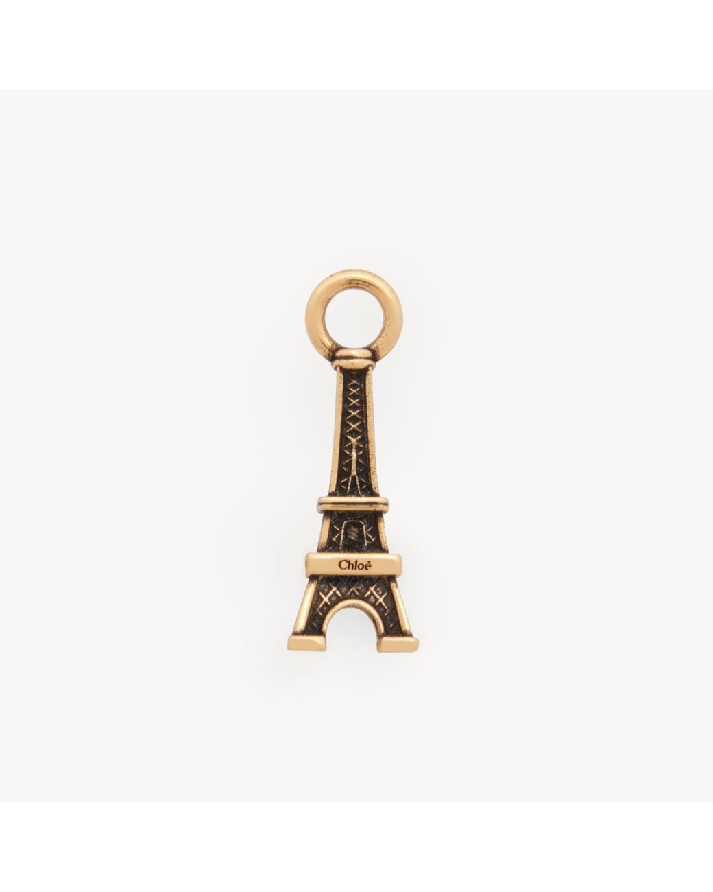 Chloé Metallic Alphabet Eiffel Tower Charm