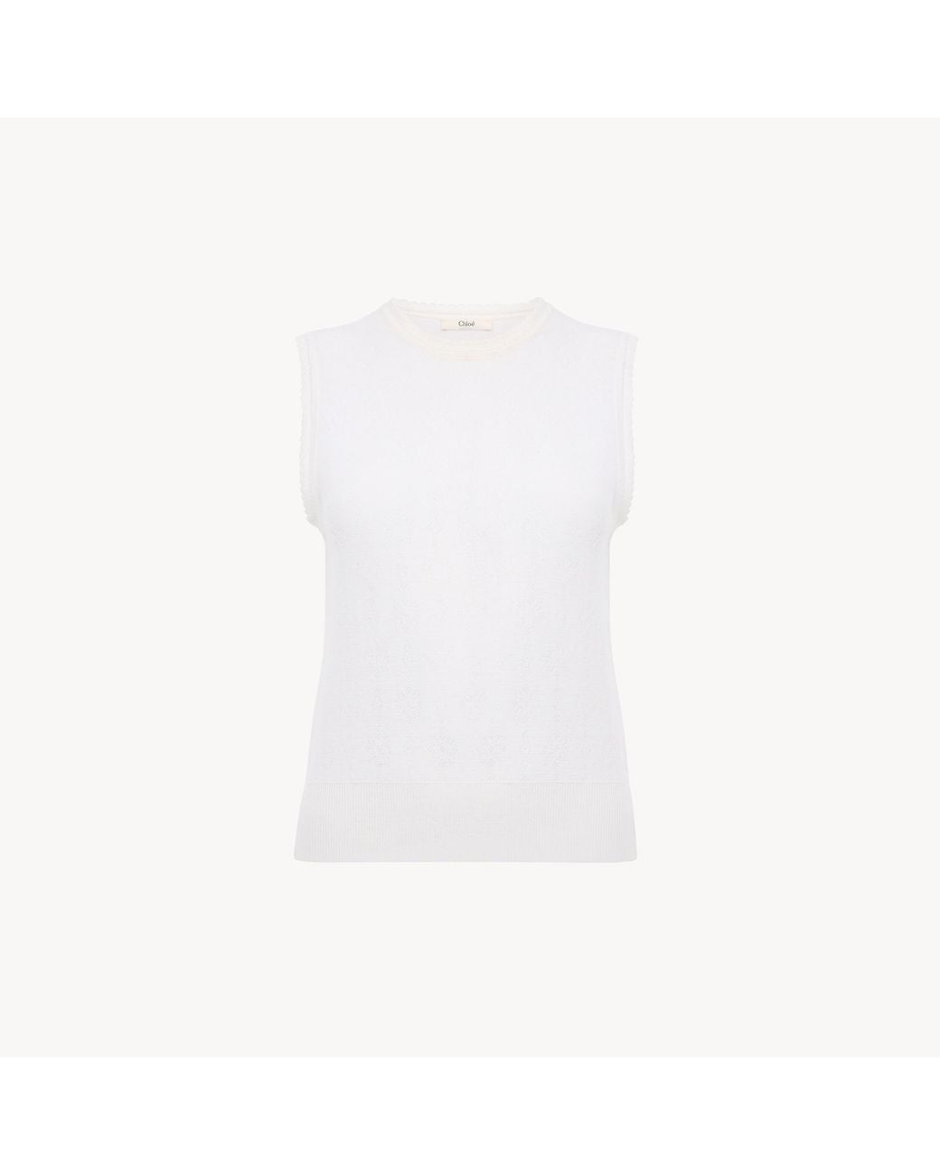 Pullover Senza Maniche di Chloé in White