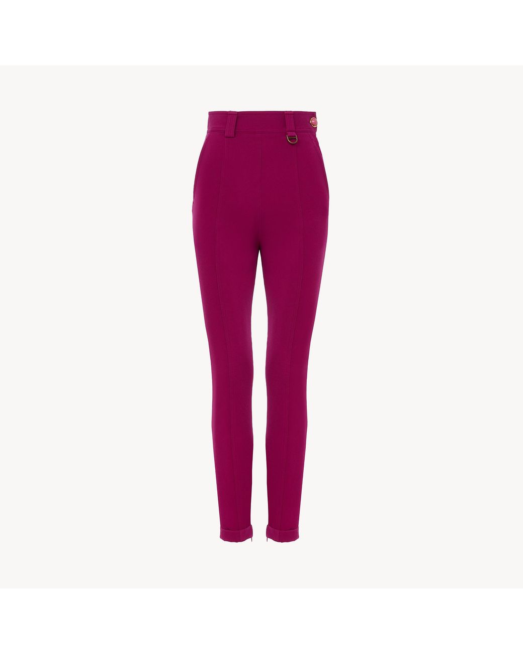 Chloé Red Fitted High-Rise Trousers