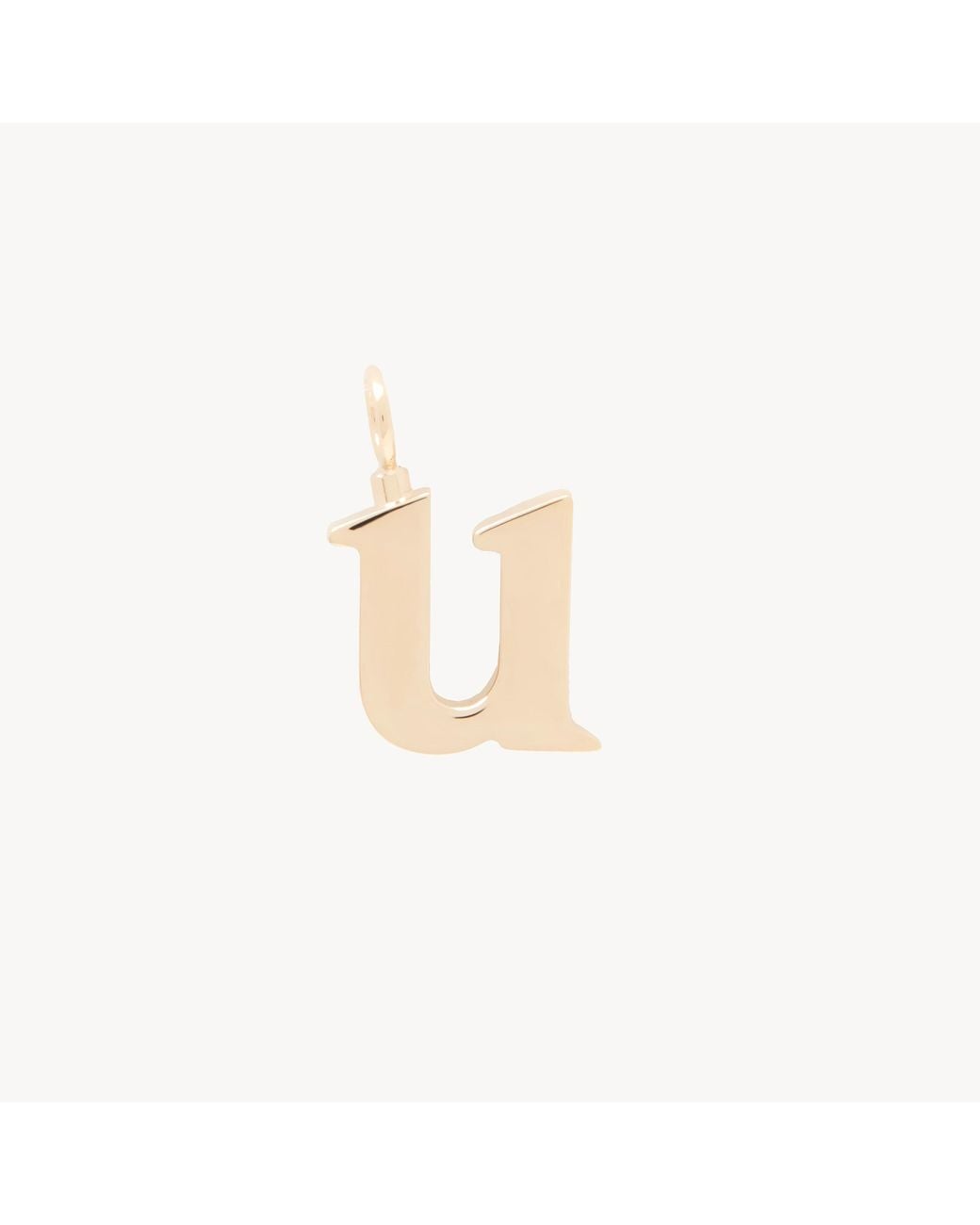 Chloé White Alphabet Letter U Charm