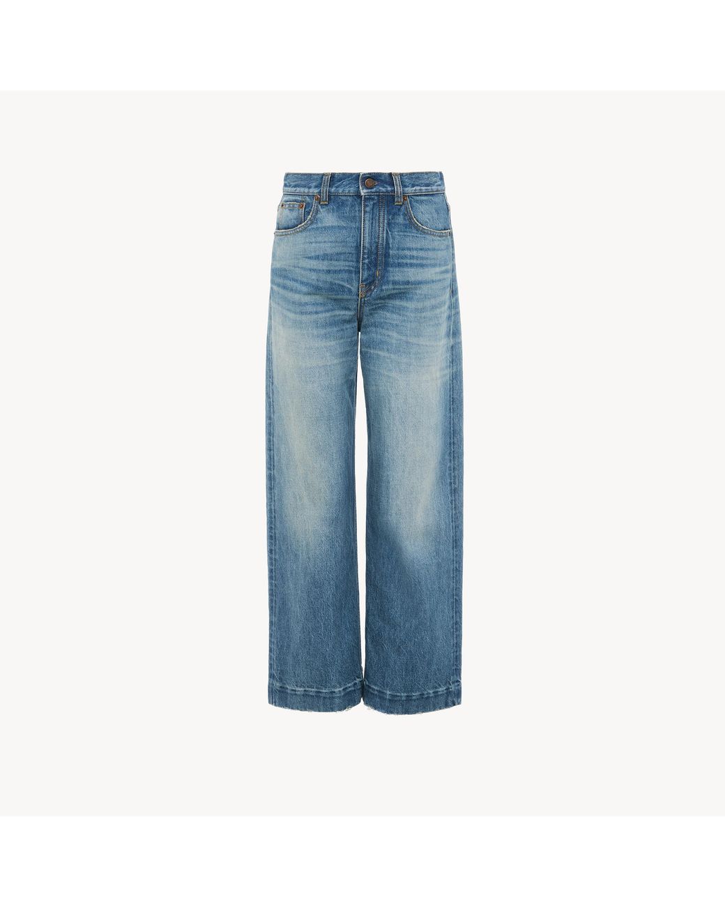 Chloé Blue High-Rise Cropped Jeans