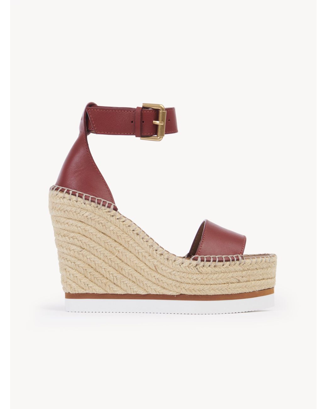 See By Chloé Leather Glyn Espadrille Wedge Lyst