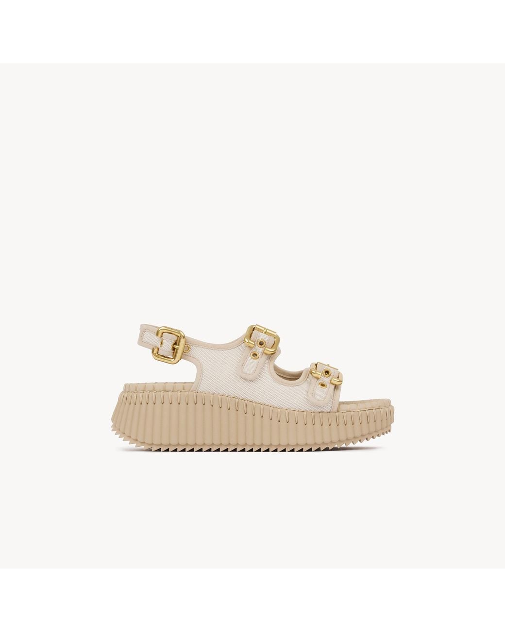 Chloé Natural Nama Wedge Sandal