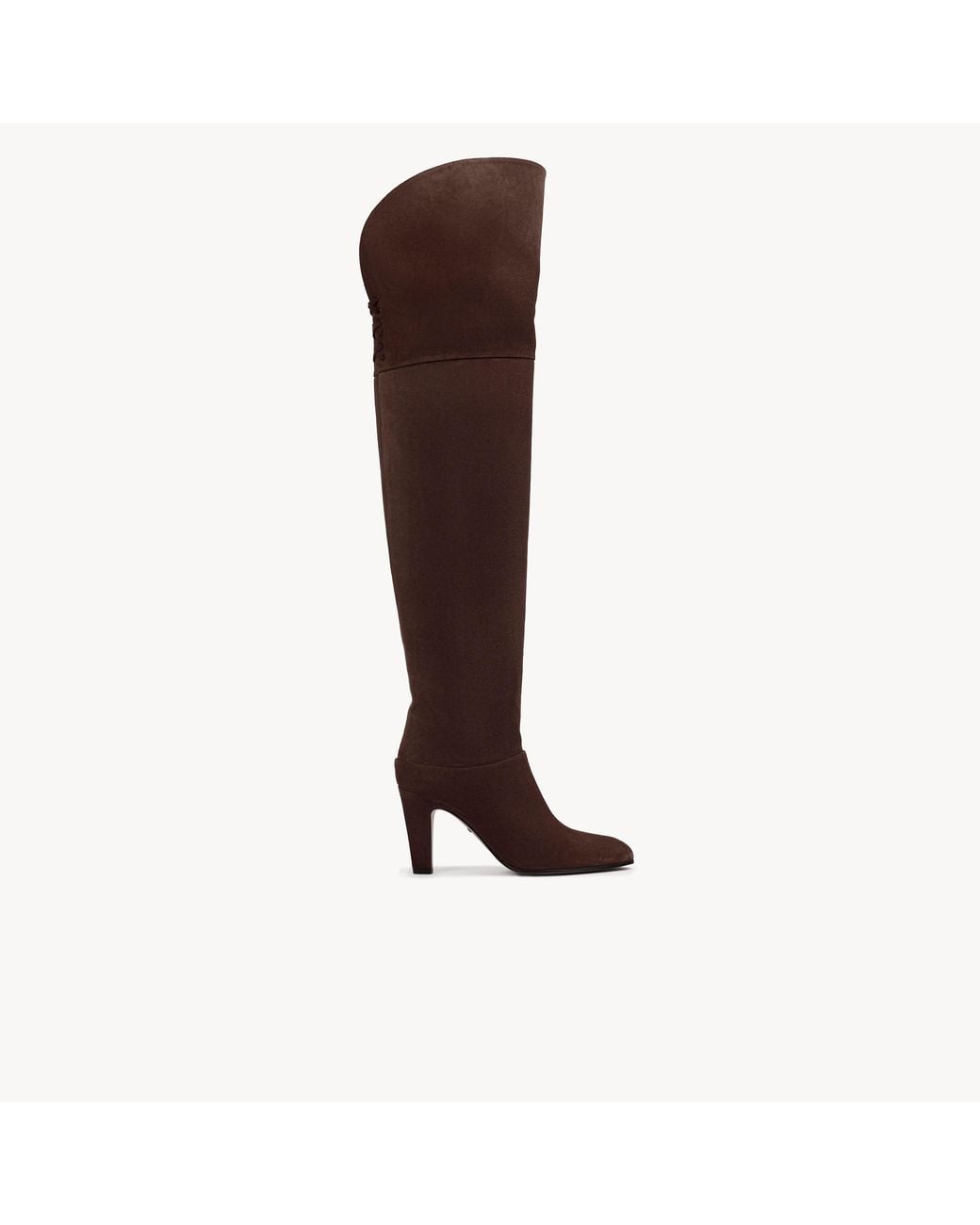 Chloé Brown Eve Thigh High Boot 100% Lambskin