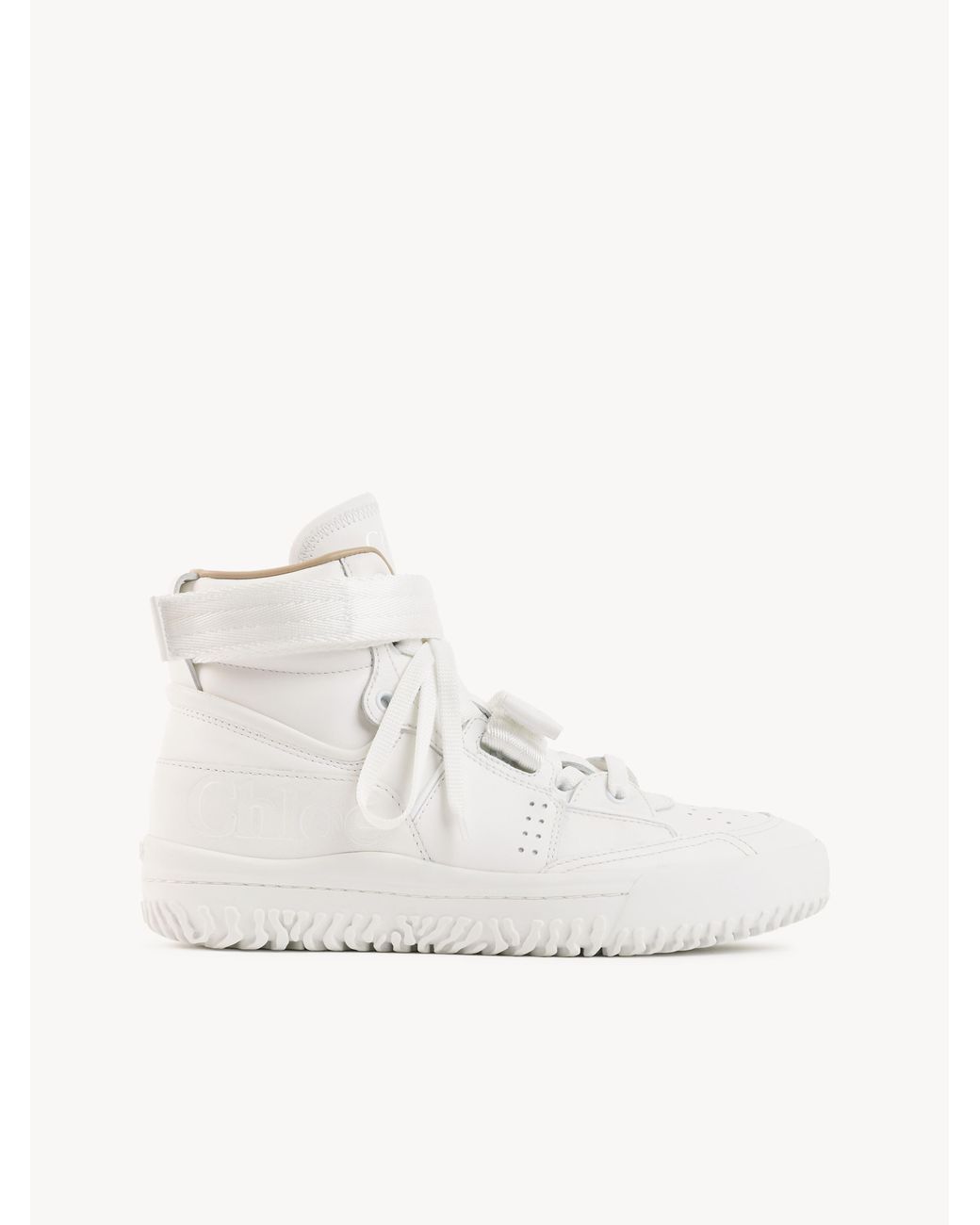 chloe franckie leather sneakers
