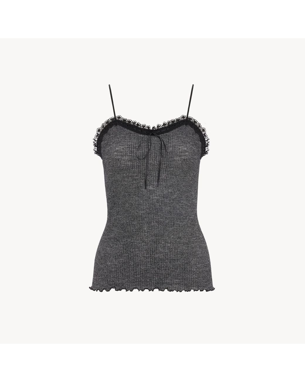 Chloé Black Thin-Strap Tank Top