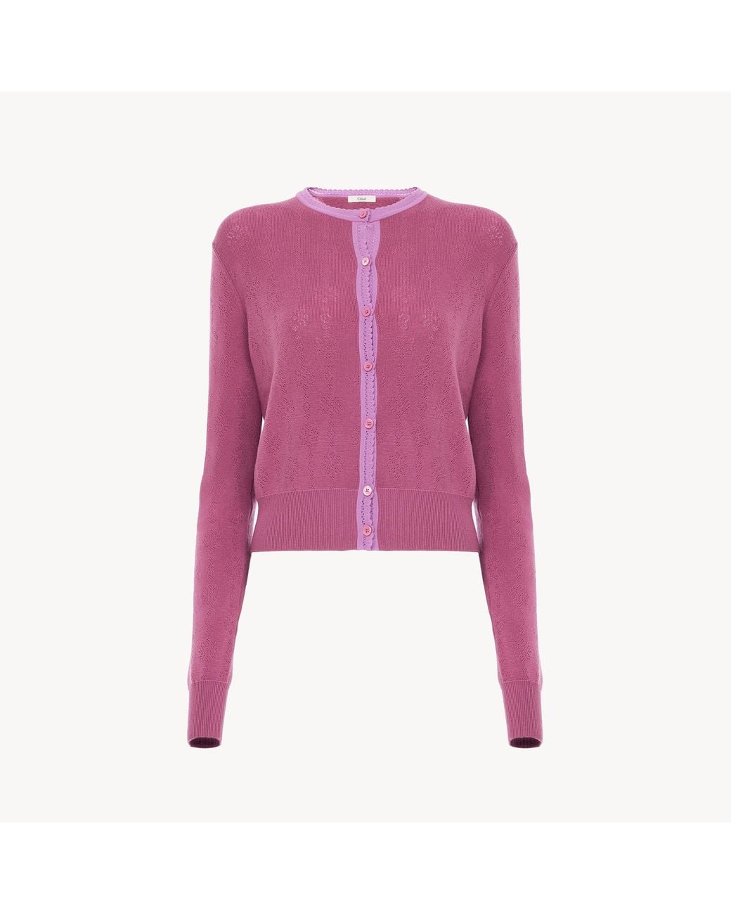 Chloé Pink Fitted Cardigan