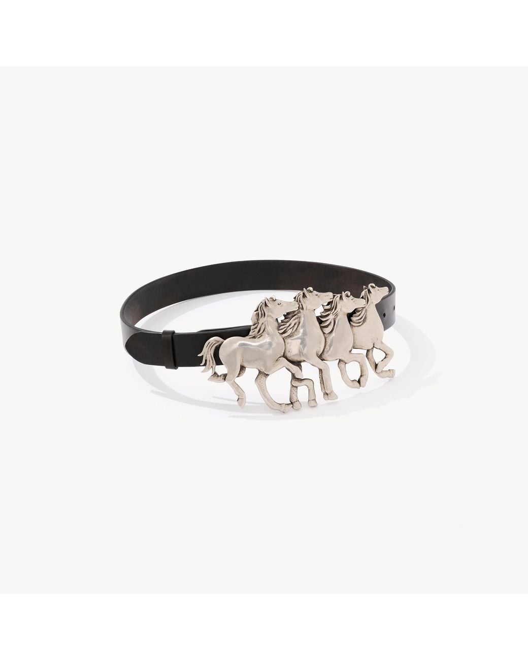 Chloé Black The Running Horses Wide Belt
