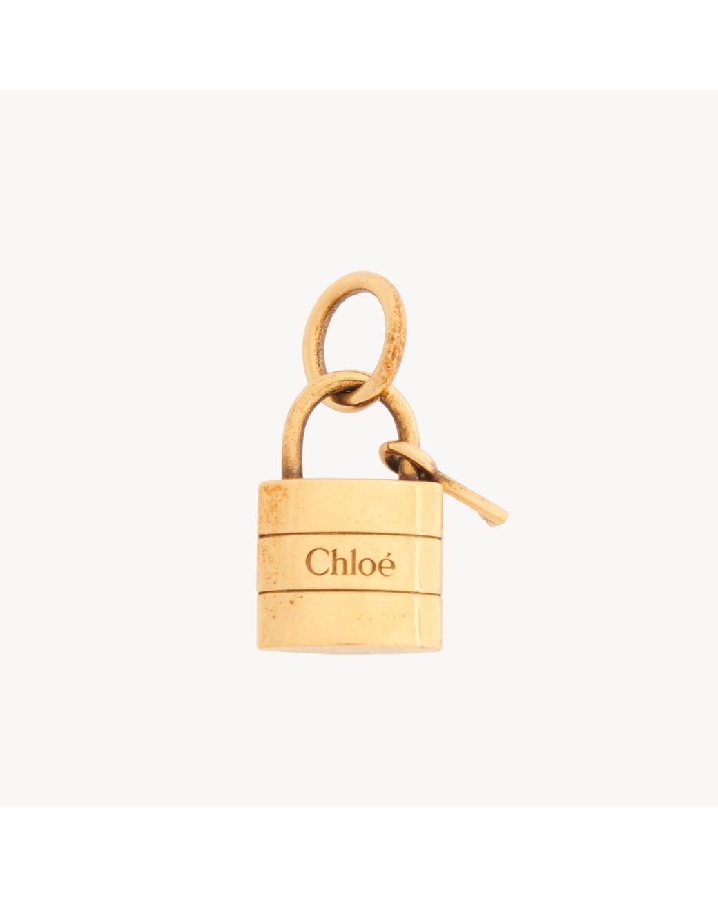Chloé Metallic Alphabet Lock Charm
