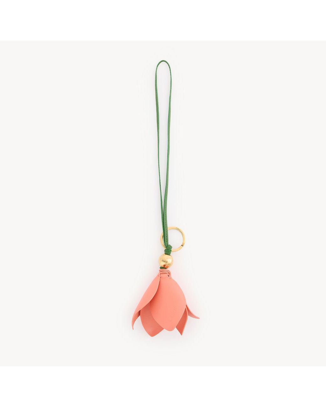 Chloé Pink Symbols Tulip Key Ring Bag Charm