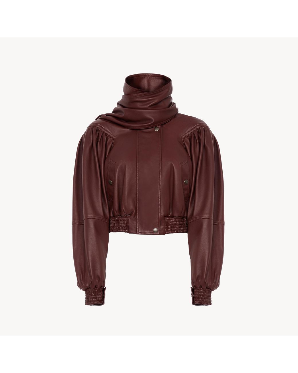 Chloé Red Cropped Scarf Jacket