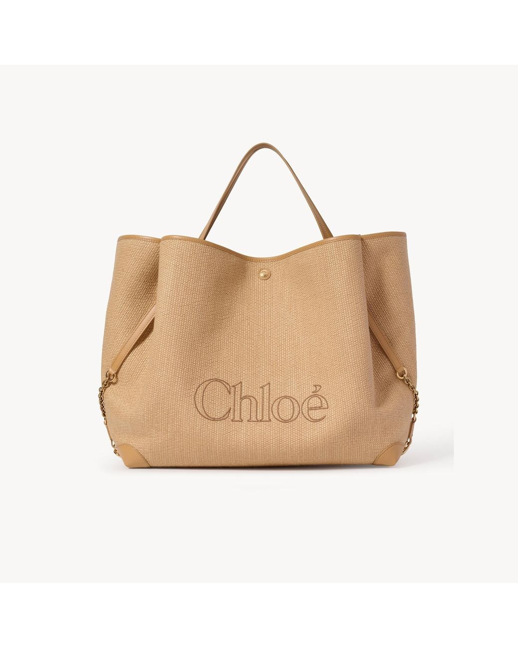 Chloé Natural Large Clover Double Carry Bag