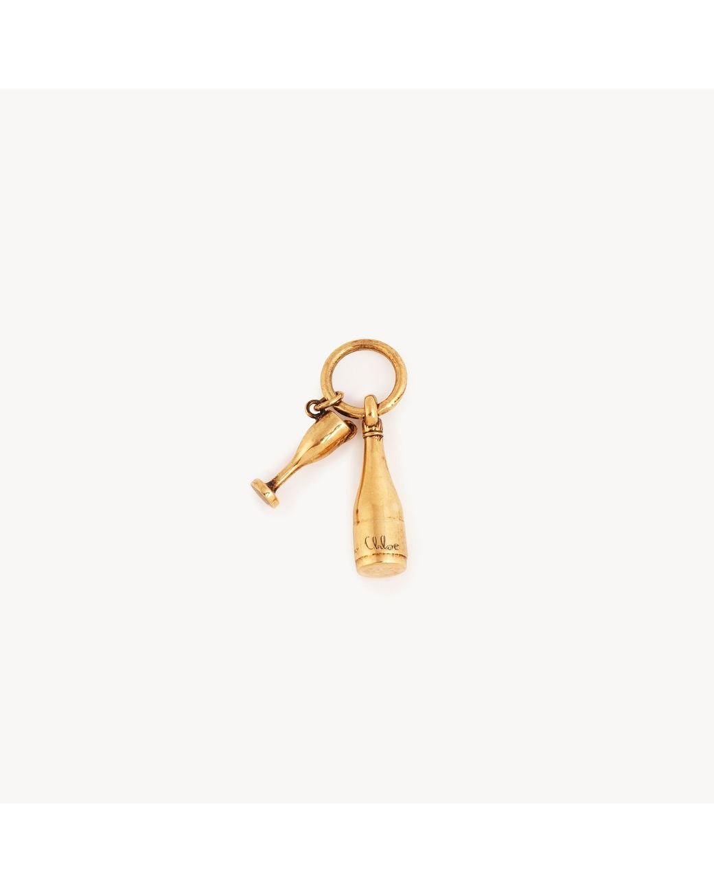 Chloé Metallic Bottle & Glass Charm