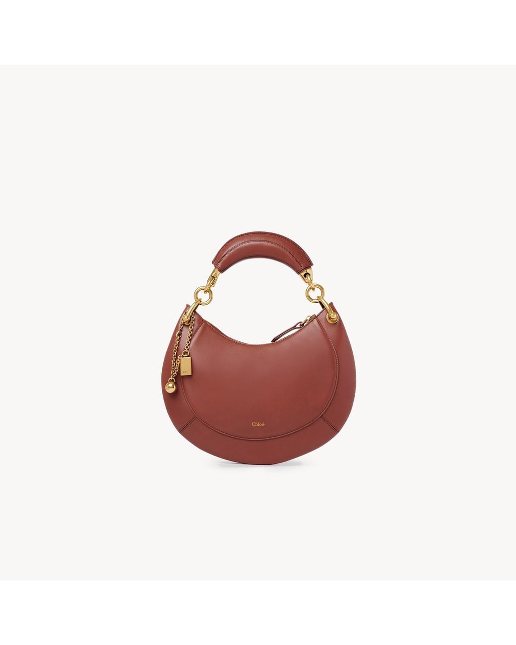 Chloé Brown Small Banana Zipped Hobo Bag