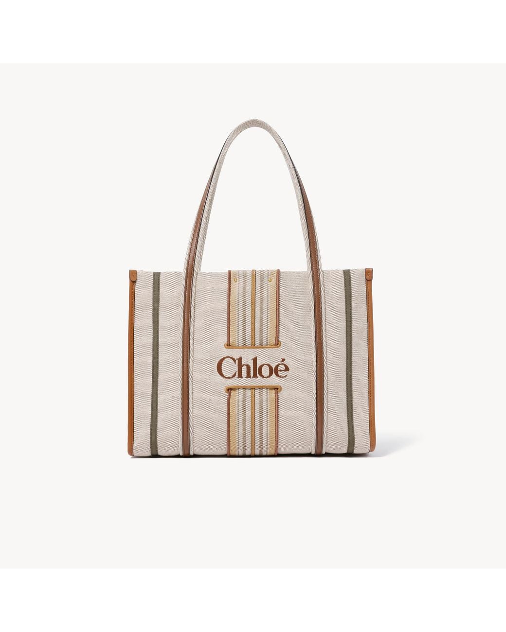 Chloé Natural Woody Loop Tote Bag