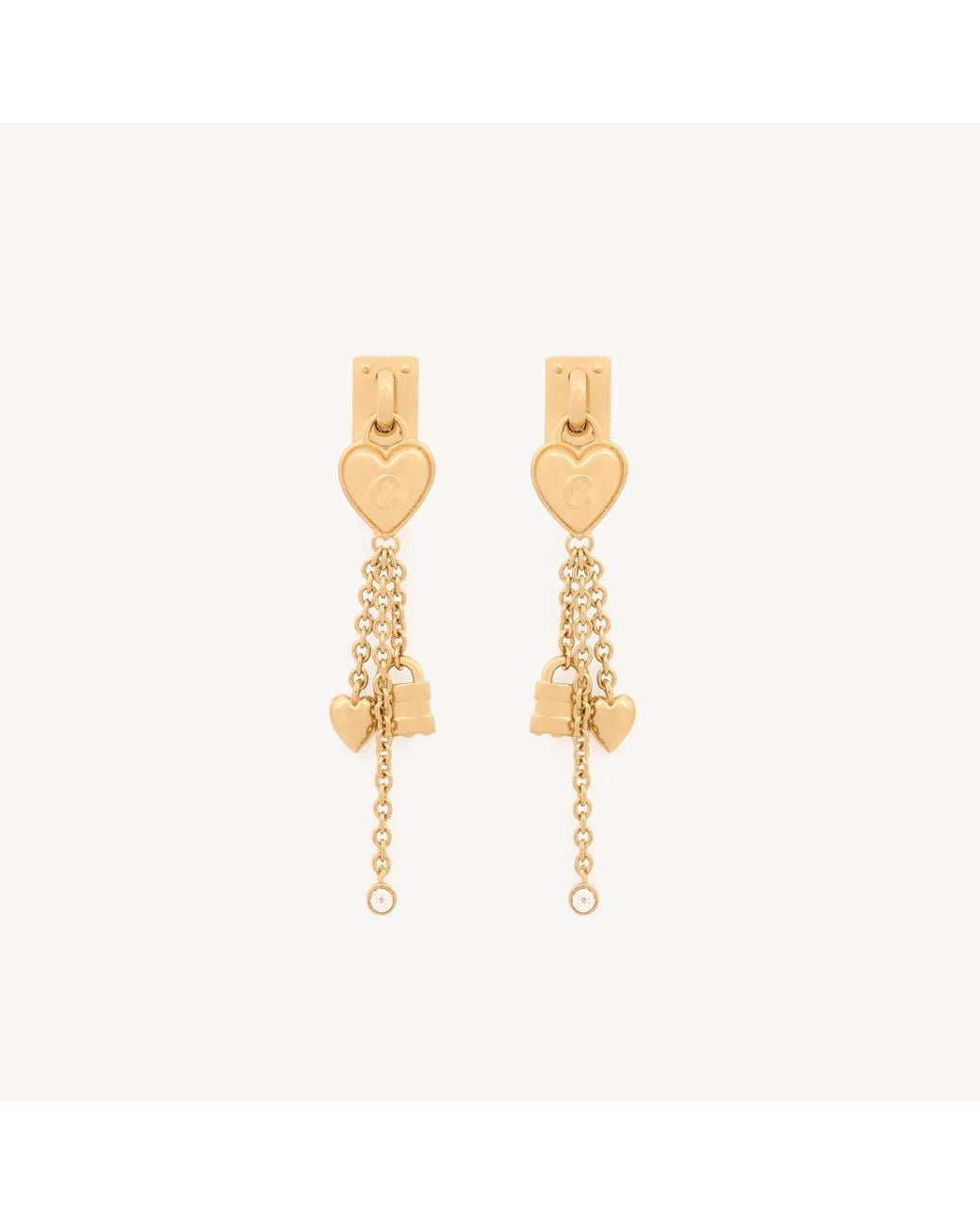 Chloé Metallic The Mini Paddington Earrings