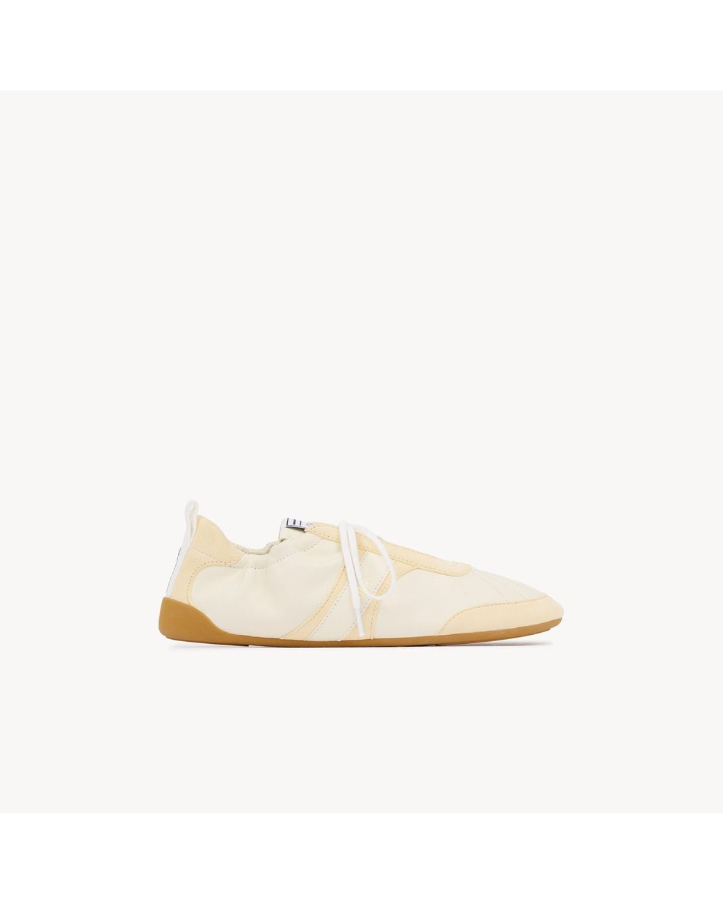 Chloé White Kick Nylon And Suede Sneakers