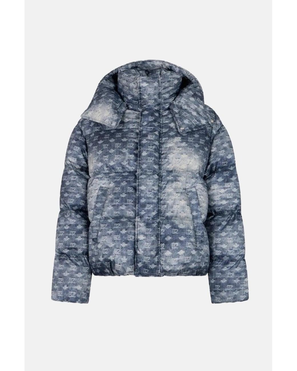 DSquared² Blue Monogram Down Jacket for men