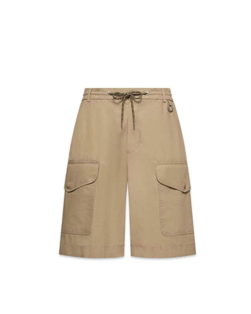 Moncler Natural Mid Length Cotton Shorts for men