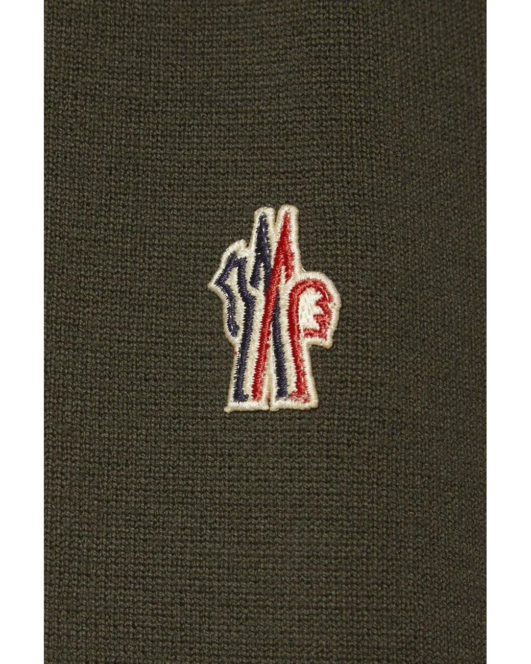 Moncler Green Zip Through Cardigan for men