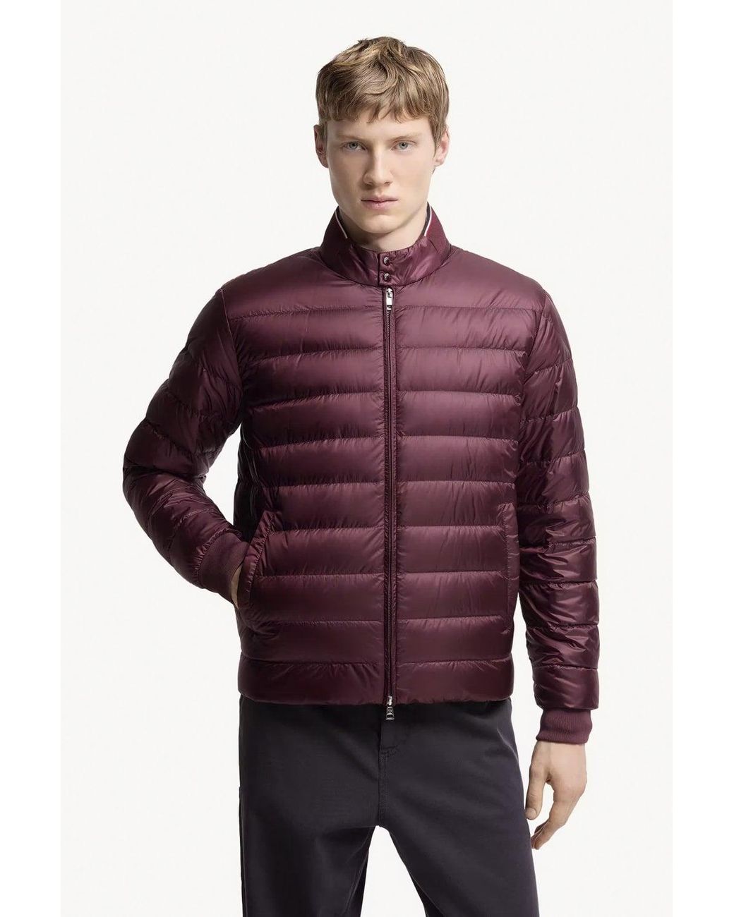 Moncler Purple Rigel Biker Jacket for men