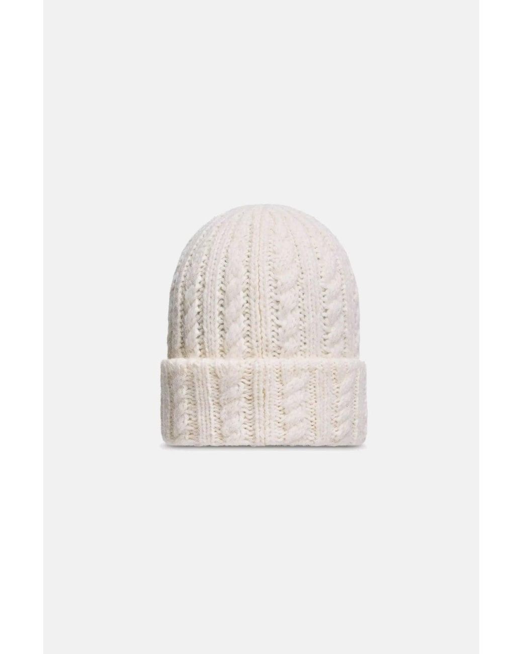 Moncler White Archive Logo Hat