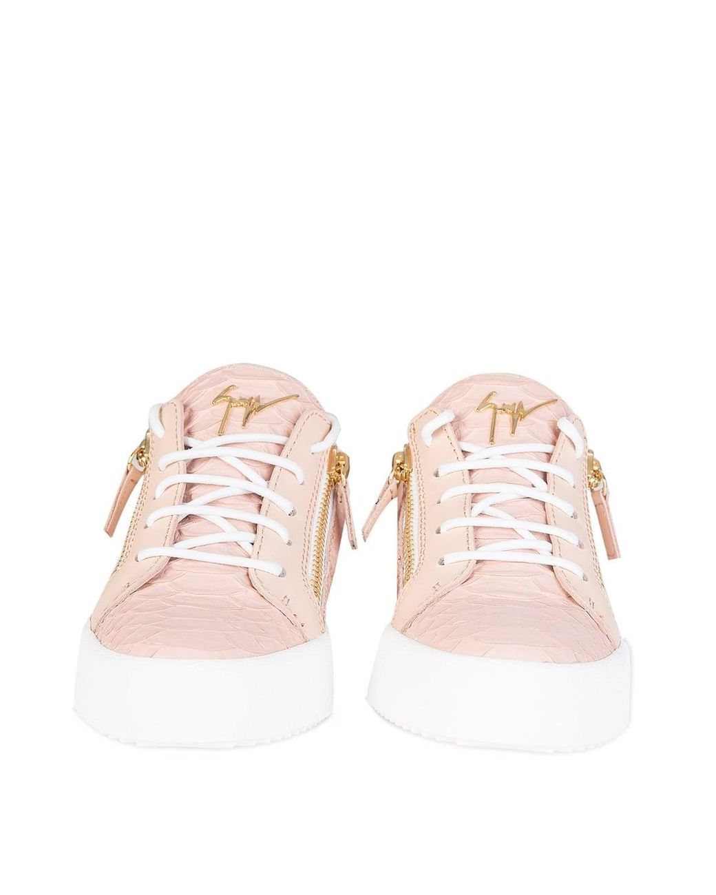 Giuseppe Zanotti Guiseppe Zanotti Mock Croc Pink Sneakers