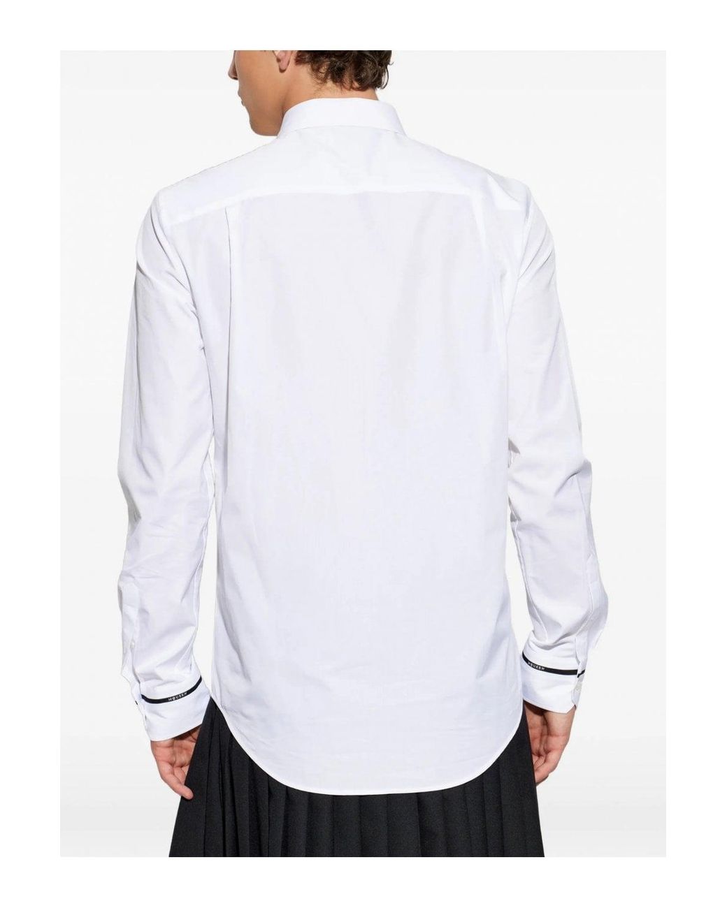 McQueen White Poplin Cotton Shirt for men